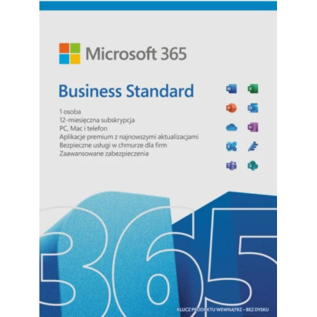 Licencja ESD Microsoft 365 Business Standard 1Y 1U Win/Mac 32/64bit AllLng DwnLd EuroZone